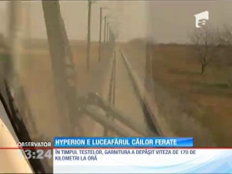Primul tren de mare viteză din România a depăşit viteza de 170 de kilometri la oră
