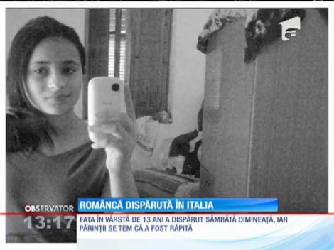 Adolescentă româncă dispărută în Italia