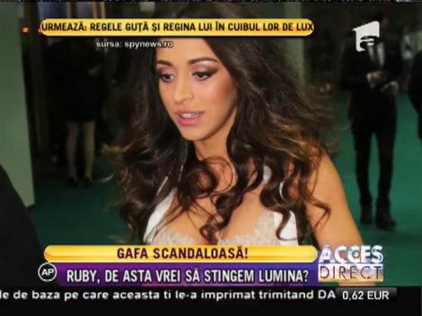 Ruby, gafă vestimentară monumentală