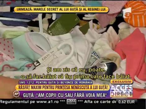 Nicolae Guţă a cumpărat deja un şifonier de haine pentru fetiţa lui