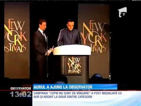 Update / Campania "Copiii nu sunt de vânzare" a primit medalia de aur în cadrul competiţiei "New York Festivals"!