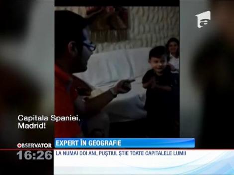 La 2 ani, expert în geografie