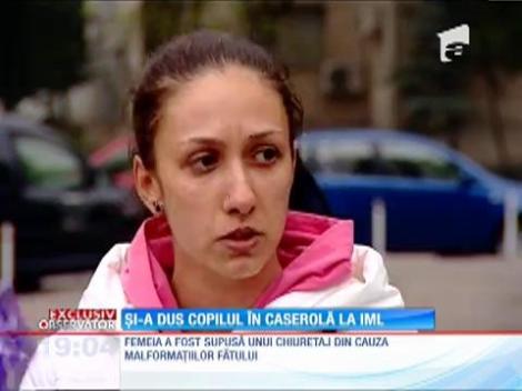 Şi-a adus copilul în caserolă la IML!