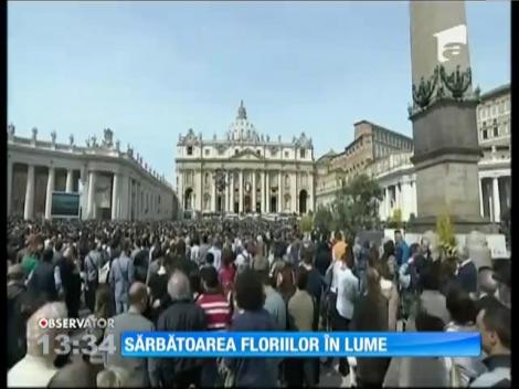 Slujba de Florii de la Vatican a durat aproximativ trei ore