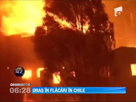 Incendiu devastator în Chile