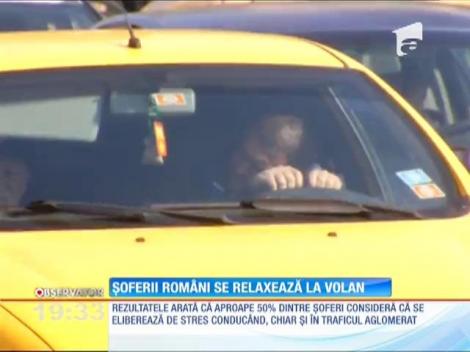 Şoferii români se relaxează la volan