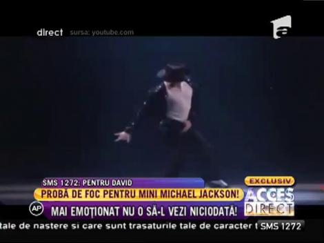 Proba de foc pentru mini Michael Jackson!