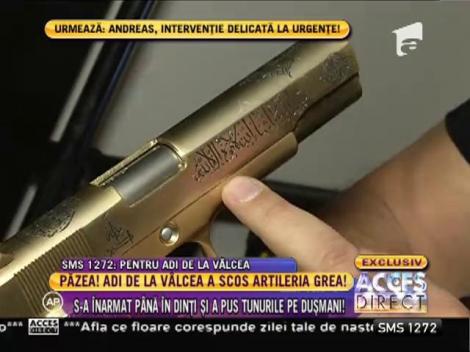 Adi de la Vâlcea a scos artileria grea! Are o casă plină cu arme!