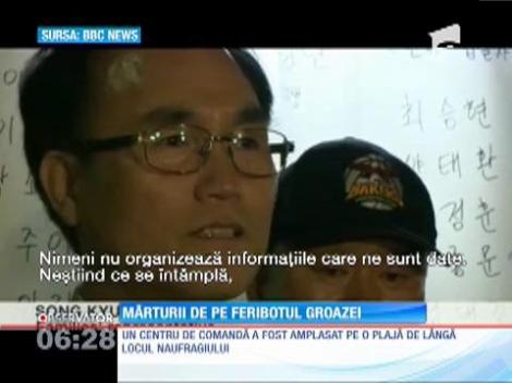 La o zi de la naufragiul feribotului din Coreea de Sud aproape 300 de oameni sunt daţi dispăruţi