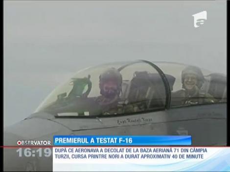 Victor Ponta a testat o aeronavă de vânătoare, F-16