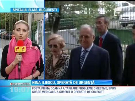 Nina Iliescu, soţia fostului preşedinte, operată de urgență