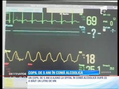 Caz revoltător la Iaşi! Un copil de 5 ani a fost dus la spital în comă alcoolică
