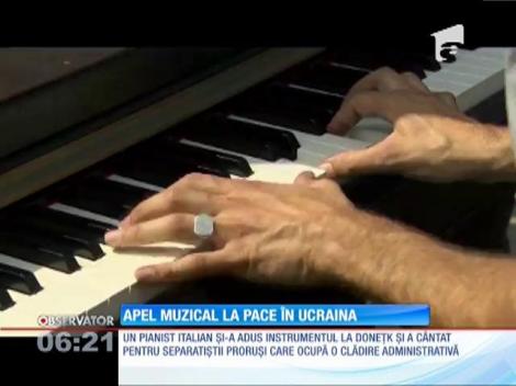 Un pianist italian vrea să aducă pacea prin muzică în estul Ucrainei