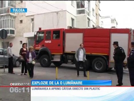 O candelă lăsată aprinsă a provocat o explozie puternică într-un bloc din Tulcea