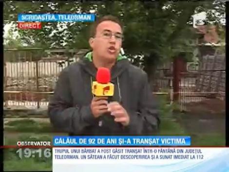 Un bătrân de 92 ani, suspect că și-ar fi tranșat victima