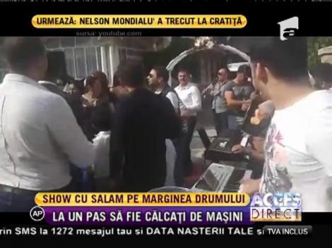 Așa ceva nu s-a mai văzut! Florin Salam, show în mijlocul drumului