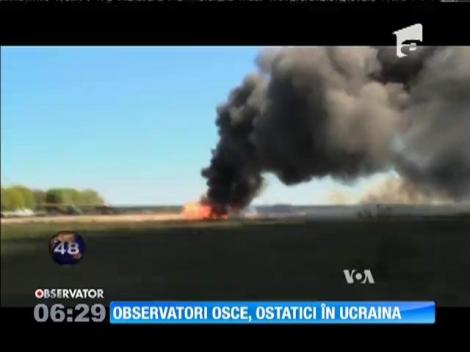 Observatori OSCE, ostatici în Ucraina