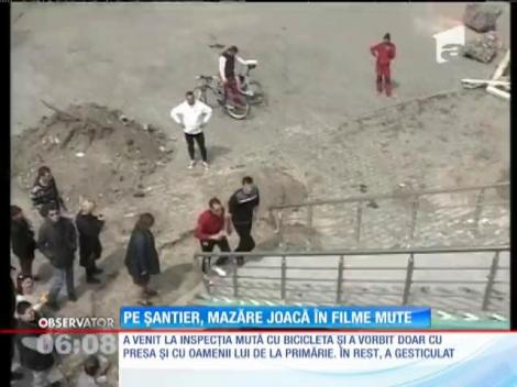 Pe șantier, Mazăre joacă în filme mute