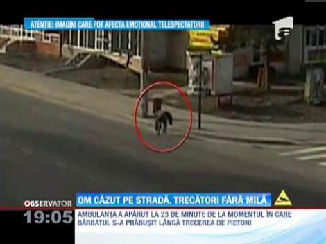 Om căzut pe stradă, trecători fără milă la Braila