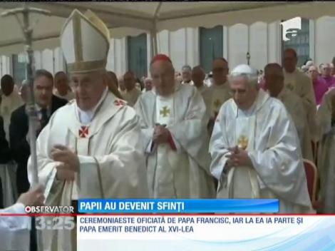 Cei doi papi au devenit Sfinți! Peste un milion de credincioși au luat parte la ceremonie