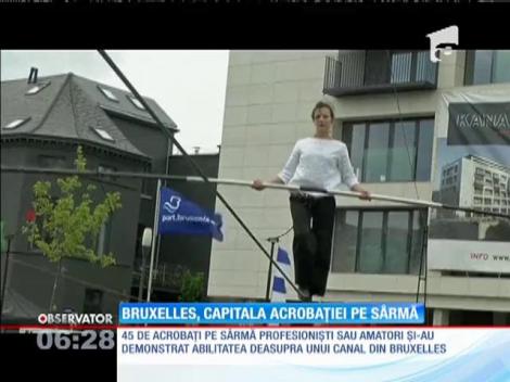 Bruxelles, capitala acrobației pe sârmă