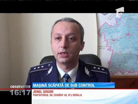 Mașină scăpată de sub control pe străzile din Brăila