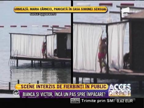 Bianca şi Victor, scene interzis de fierbinți în public