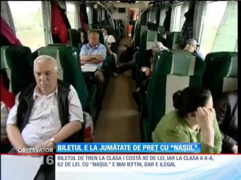 Biletul de tren pentru mare e la jumătate de preţ cu naşu'