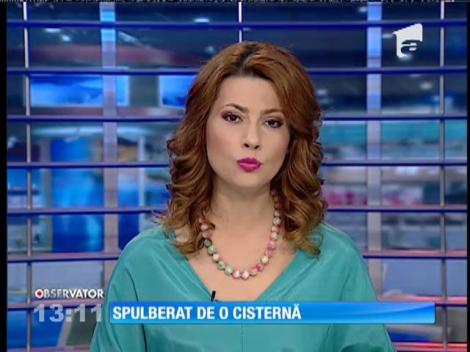 Biciclist spulberat de o betonieră