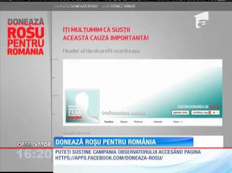 Donează roșu pentru România