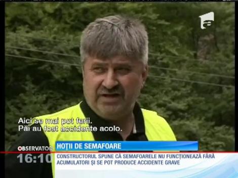 Restricții de circulație în Defileul Jiului din cauza hoților de semafoare