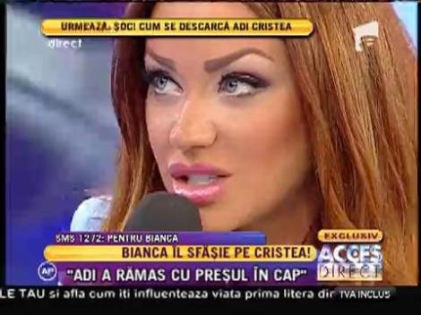 Bianca Drăgușanu: ”Adi Cristea bea fără măsură!”