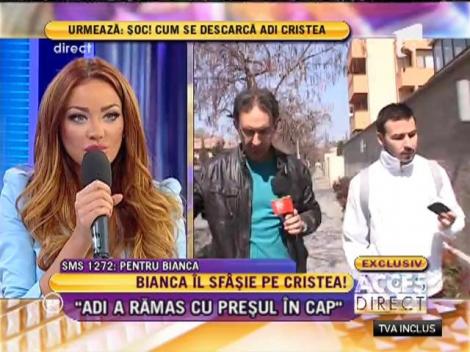 Bianca Drăgușanu: ”Adi Cristea bea fără măsură!”