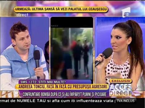 Andreea Tonciu, față în față cu unul dintre presupușii agresori din parc
