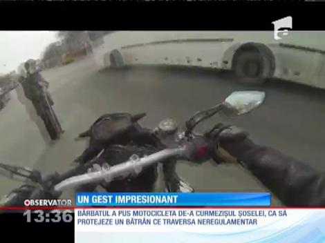 Și-a riscat viaţa ca să o salveze pe cea a unui bătrân