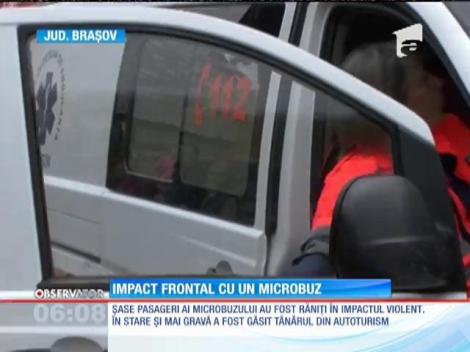 Accident rutier grav pe un drum naţional din judeţul Braşov. Şapte oameni au ajuns la spital