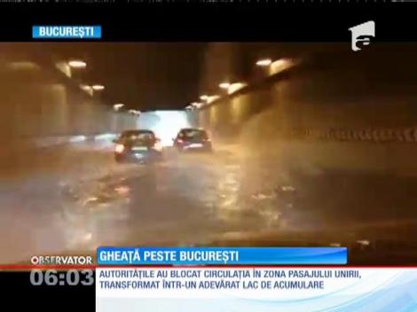 O furtuna violentă a acoperit Bucureştiul cu gheaţă!