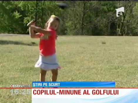 O copilă de 4 ani, fenomen în lumea golfului