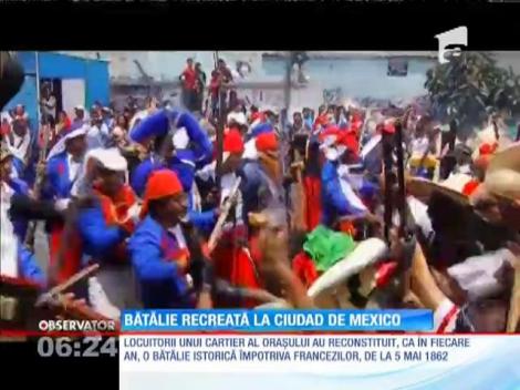 Locuitorii unui cartier din capitala Mexicului au pus în scenă bătălia din 1862