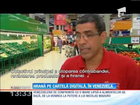 Hrană pe cartelă digitală, în Venezuela