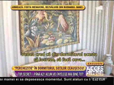 VIDEO: Aur, bronz şi mobilier unicat! Cum arată dormitorul lui Nicolae şi al Elenei Ceauşescu