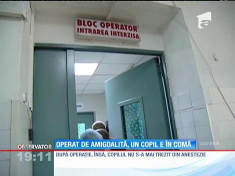 Un copil din Timişoara a intrat în comă după o operaţie de amigdale