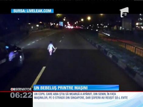 Bebeluş printre maşini!