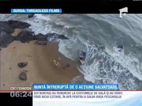 Nuntă întreruptă de o acţiune de salvare