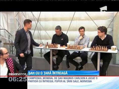 Campionul mondial de şah a jucat o partidă cu întregul popor al Norvegiei!