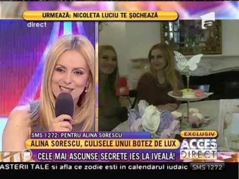 Alina Sorescu, culisele unui botez de lux: "O să avem 200 de invitaţi!"