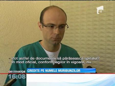 Trei asistente medicale de la Spitalul Judeţean din Buzău faceau credite pe numele muribunzilor