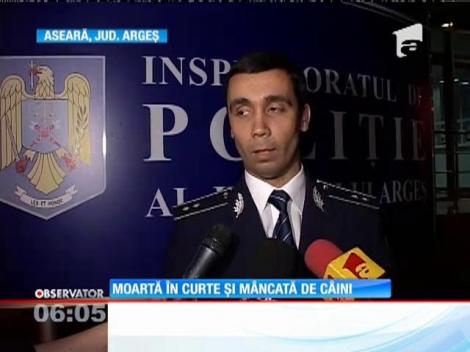 O bătrână din judeţul Argeş, găsită moartă în propria curte și mâncată de animale