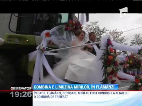 Limuzina de nuntă au fost înlocuite cu o combină