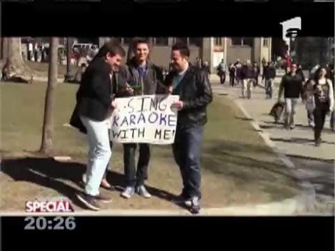 Karaoke în mijlocul străzii